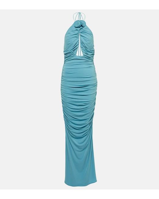 Magda Butrym Blue Cutout Maxi Dress
