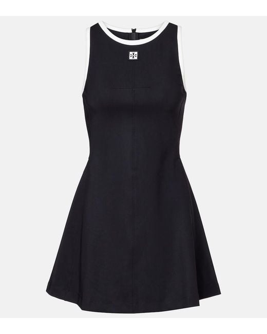 Tory Burch Black T Monogram Jersey Tennis Dress