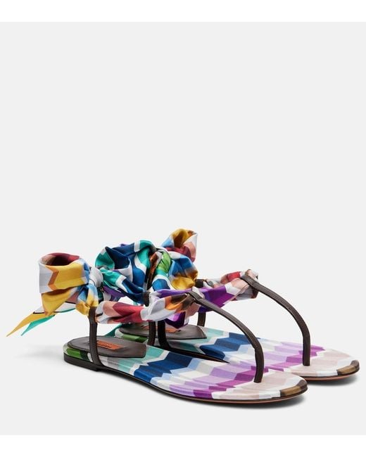 Missoni White Dora Twill Sandals