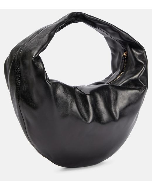 Khaite Black Olivia Medium Leather Shoulder Bag - Women's - Leather