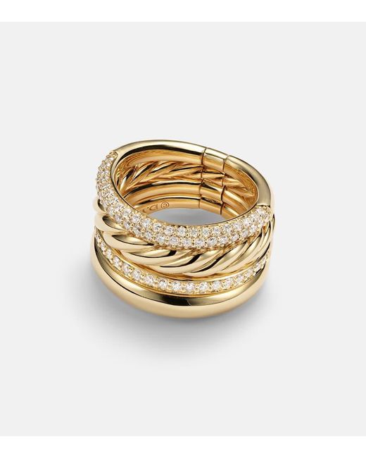 David Yurman Metallic Dy Mercer 18Kt Ring With Diamonds