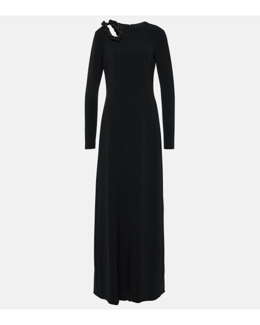 Robe longue a cristaux Stella McCartney en coloris Black