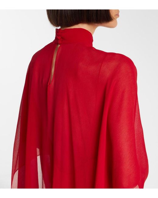 ‎Taller Marmo Red Fini Silk Kaftan