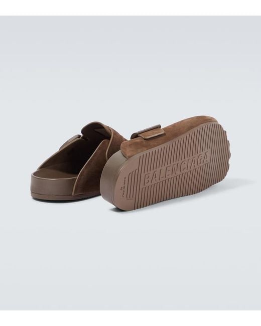 Balenciaga Sunday Suede Mules in Brown for Men | Lyst display picture 3