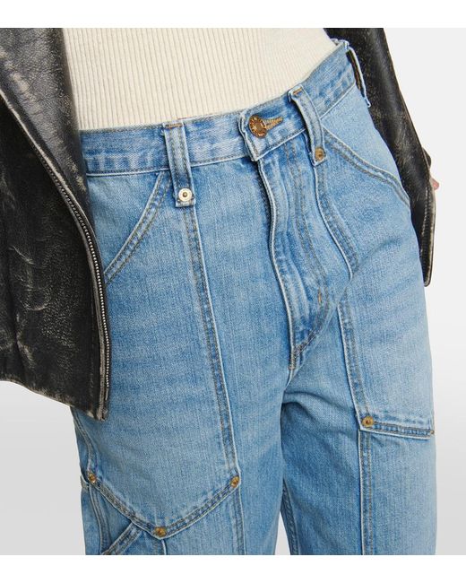 Re/done Blue Super High Workwear Jeans