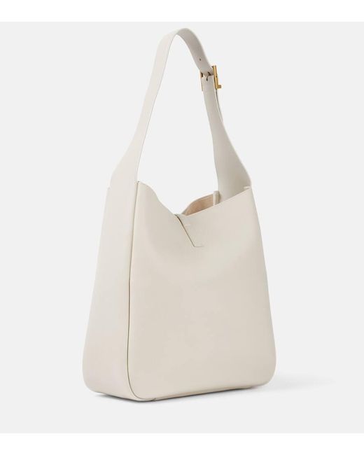 Sac Le 5 A 7 Supple Large En Cuir Saint Laurent en coloris White