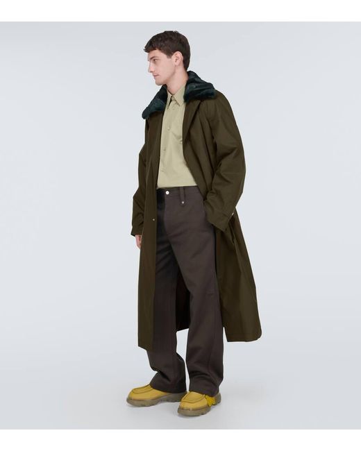 Burberry Carcoat aus Baumwoll-Gabardine in Green für Herren