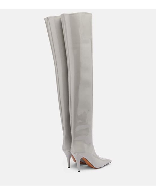 Stella McCartney Gray Overknee-Stiefel Eve
