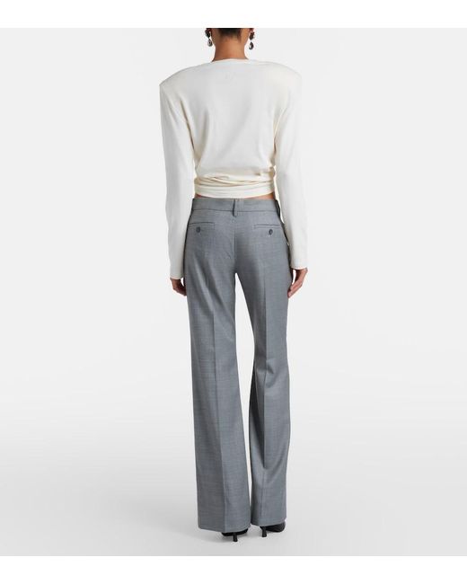 Magda Butrym Gray Wool Straight Pants