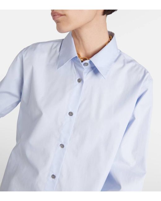 Camisa de popelin de algodon Dries Van Noten de color Blue
