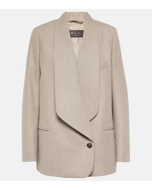 Loro Piana Natural Sheri Virgin Wool And Cashmere Jacket