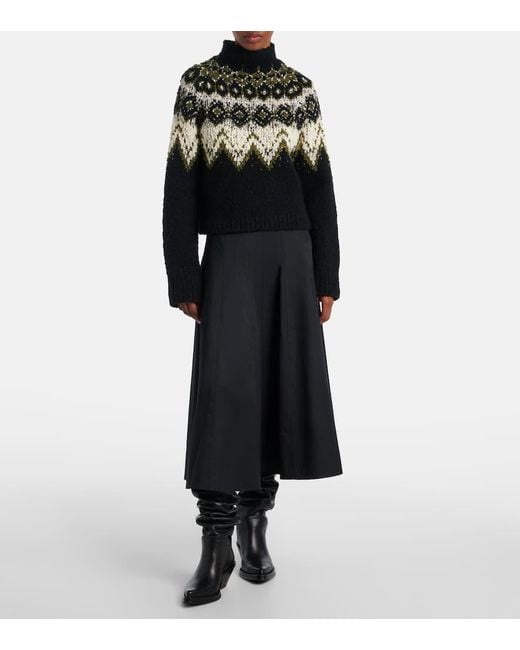 Proenza Schouler Black Label Lizzy Fair Isle Cotton Sweater