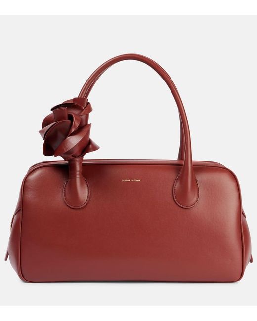 Magda Butrym Red Brigitte Medium Leather Tote Bag
