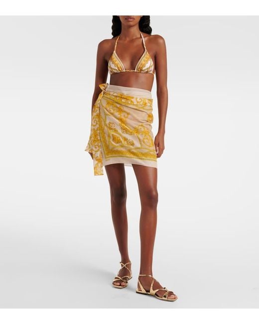 Pareo Barocco di Versace in Metallic