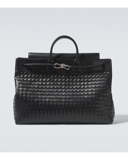Bottega Veneta Black Andiamo Voyager Large Leather Tote Bag for men