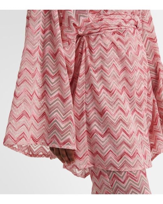 Missoni Pink Zigzag Lame Robe