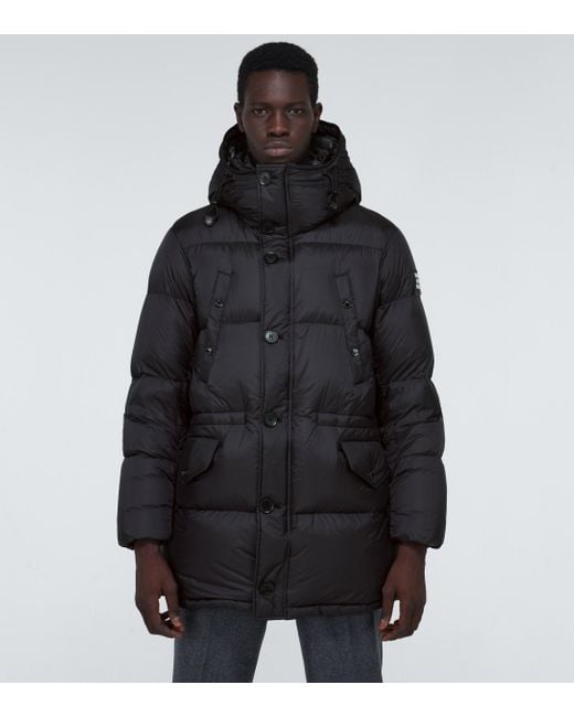 Burberry Synthetic Lockwood Longline Puffer Jacket in Black for Men - Lyst