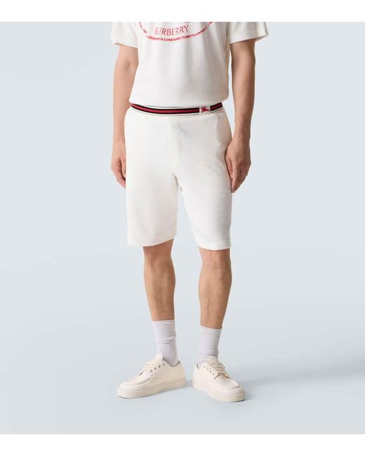Burberry Shorts Ekd Aus Frottee in White für Herren