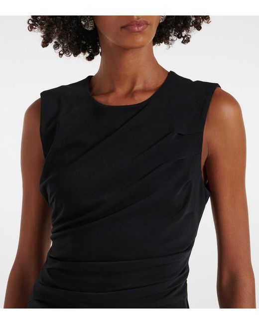 Staud Black Jagger Draped Jersey Jumpsuit