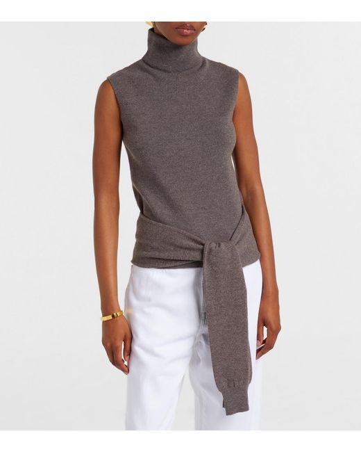 Rohe Brown Layered Wool And Cashmere-Blend Top