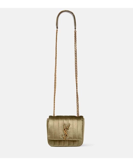 Sac Vicky Small en velours Saint Laurent en coloris Natural