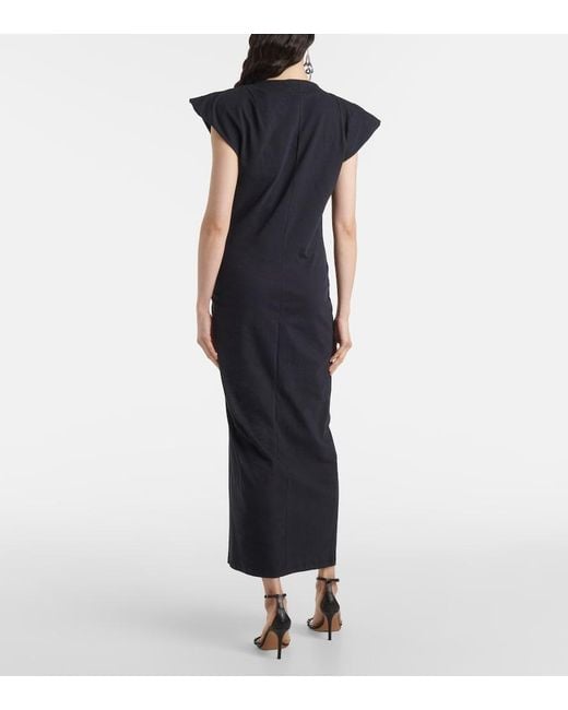 Isabel Marant Blue Nadela Cotton Jersey Maxi Dress