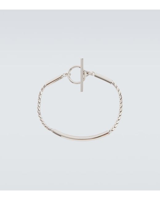 Saint Laurent White Chain Bracelet for men