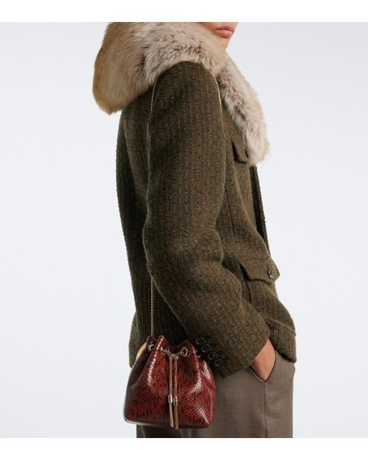 Secchiello Bon Bon Small di Jimmy Choo in Brown