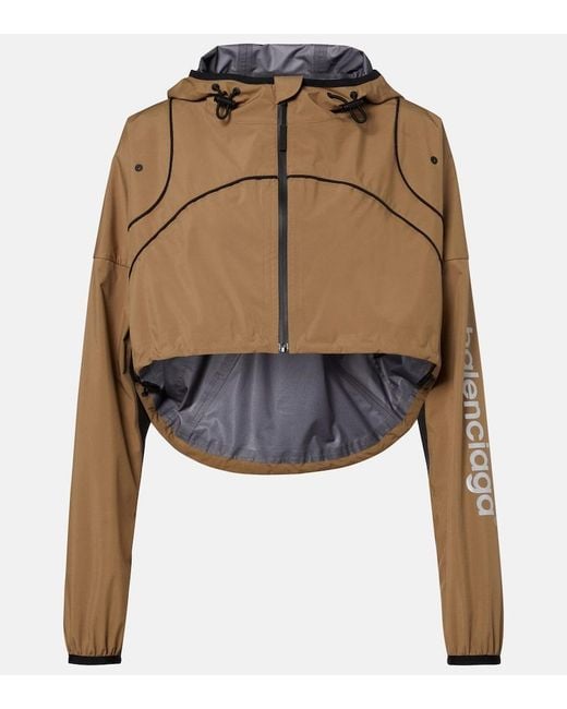 Balenciaga Brown Cropped Taffeta Jacket