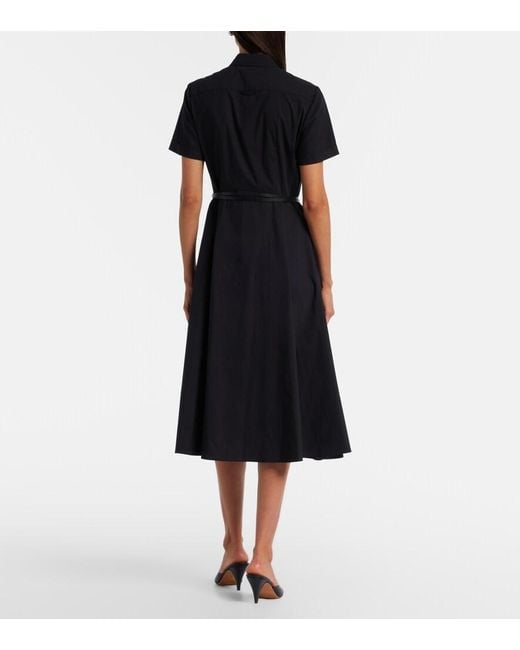 Altuzarra Black Kiera Cotton-Blend Shirt Dress