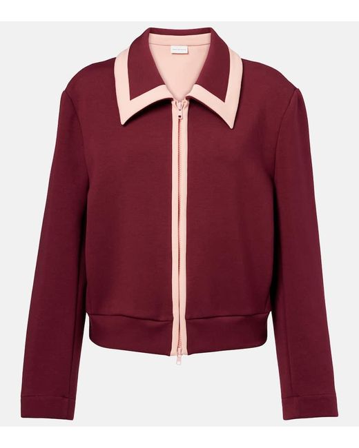 Dries Van Noten Red Jacke Aus Einem Baumwollgemisch