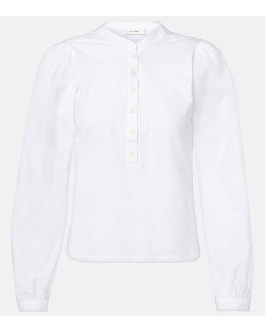 FRAME White Bluse Aus Baumwolle