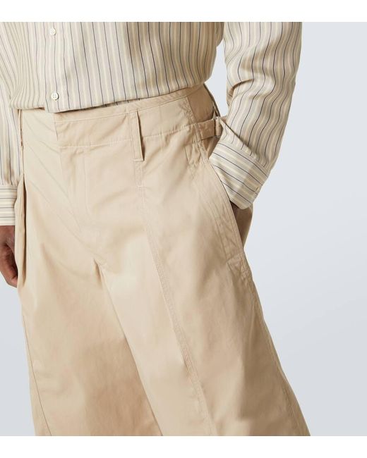 Lemaire Bermuda-Shorts Maxi Aus Baumwoll-Twill in Natural für Herren