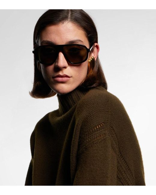 Tom Ford Green Guillaume Aviator Sunglasses