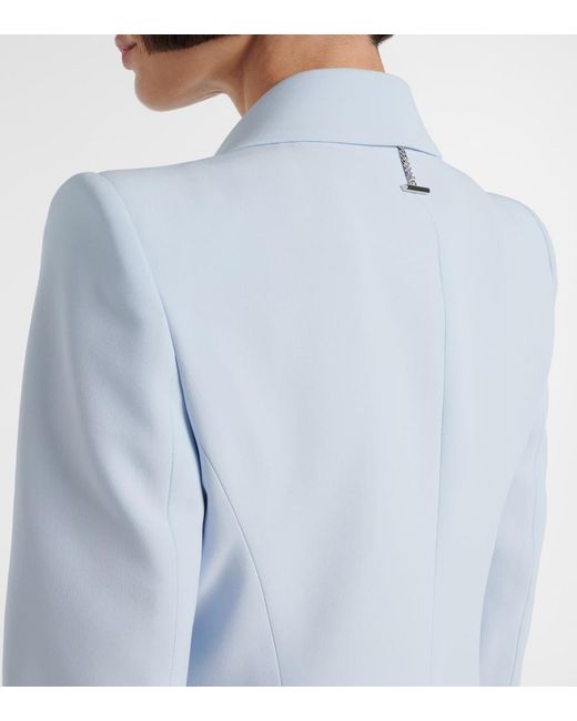 McQueen Blue Single-Breasted Blazer