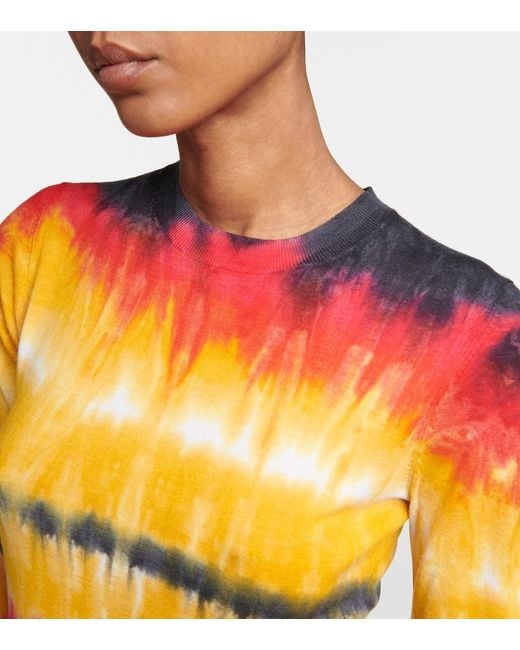 Gabriela Hearst Pink Miller Tie-Dye Cashmere Sweater