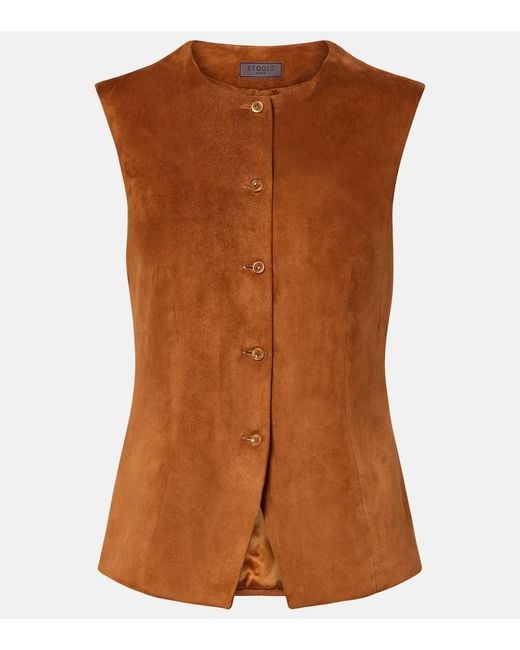 Stouls Brown Casino Suede Vest