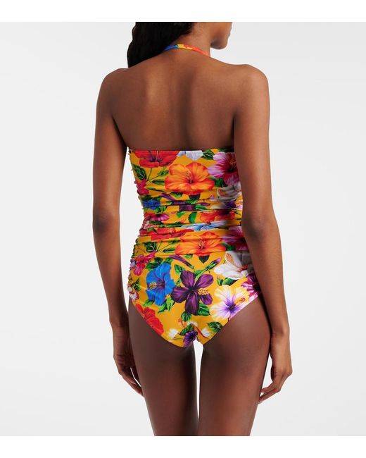 Dolce & Gabbana White Floral Cutout Swimsuit
