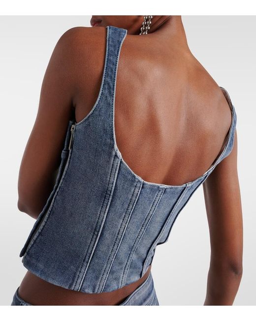 Bustier Di Jeans di Off-White c/o Virgil Abloh in Blue