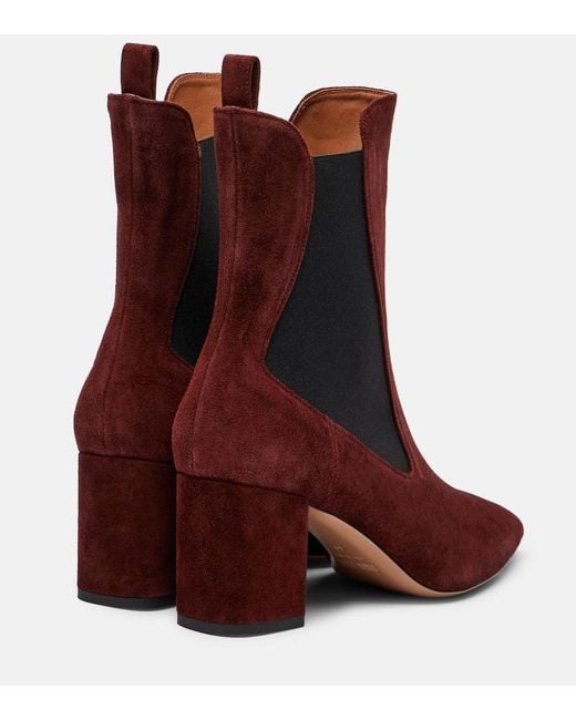 Paris Texas Red Ankle Boots Anja 70 Aus Veloursleder