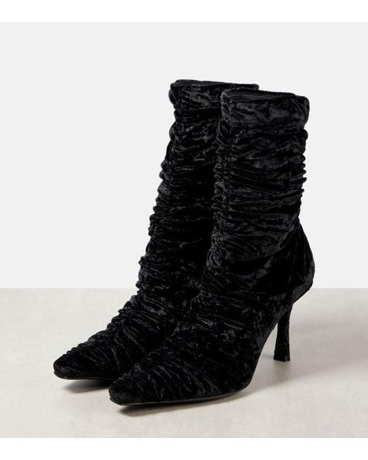 Botines Lotta 85 De Terciopelo Jimmy Choo de color Black