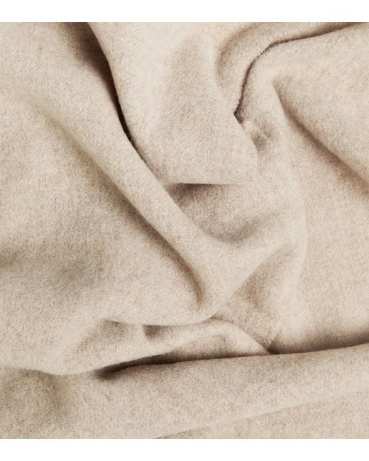 Acne Natural Canada Skinny Fringed Wool Scarf