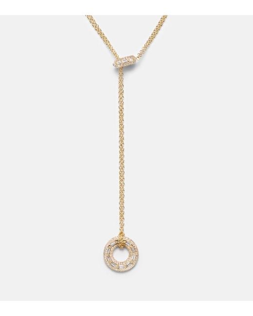SHAY White Orbit 18Kt Lariat Necklace With Diamonds