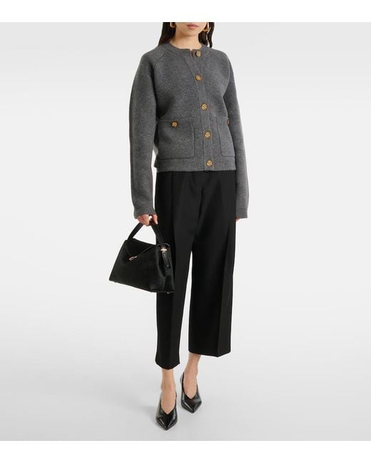 Totême  Black Tote T-Lock Aus Kalbshaar
