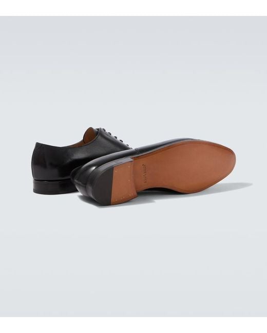 John Lobb Black City Ii Leather Derby Shoes for men