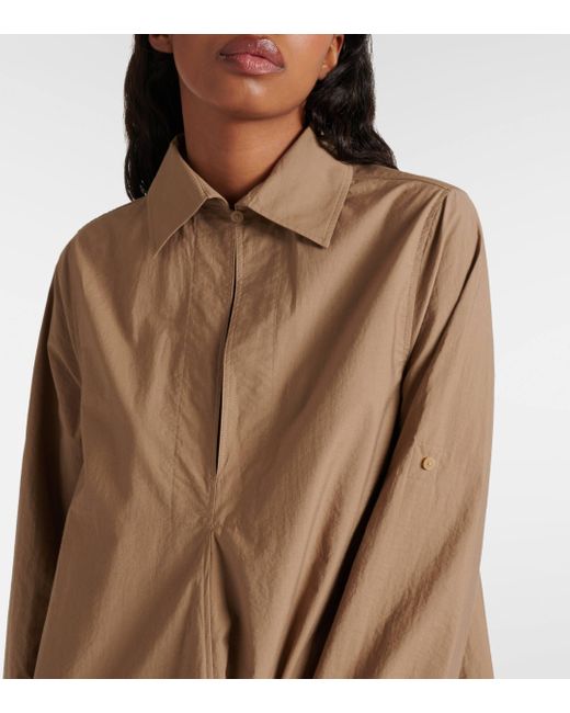 Robe chemise en coton melange Loewe en coloris Brown