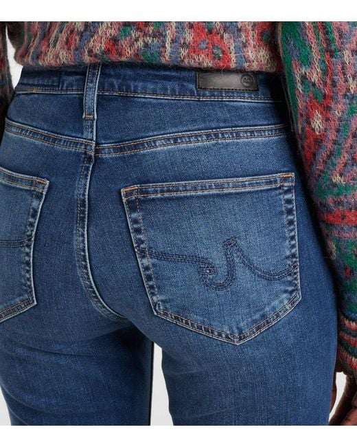 Jeans Flared Tropea A Vita Alta di AG Jeans in Blue