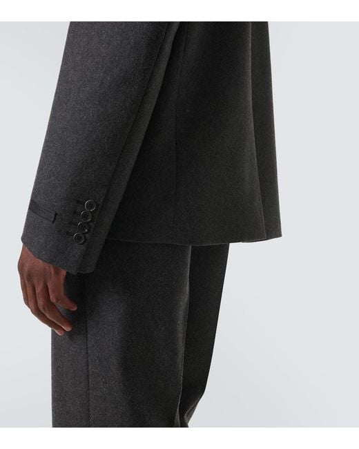 Prada Black Single-Breasted Wool Blazer for men
