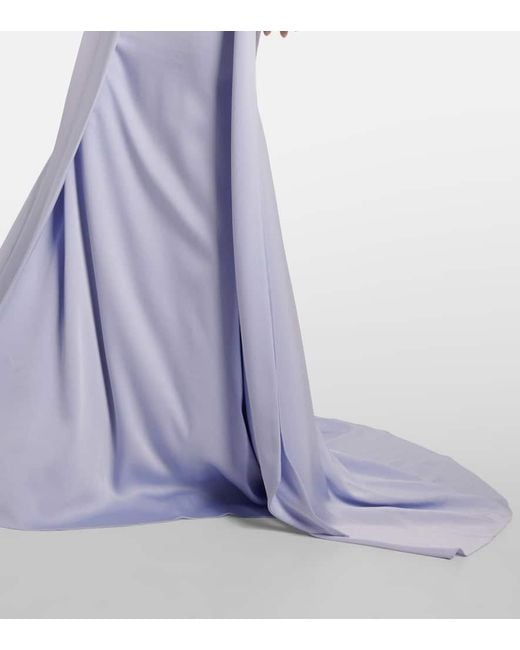 Alex Perry Blue Robe Aus Satin