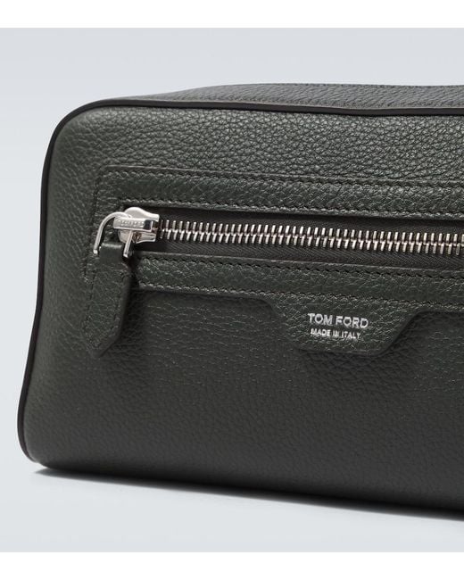 Tom Ford Black Leather Toiletry Bag for men